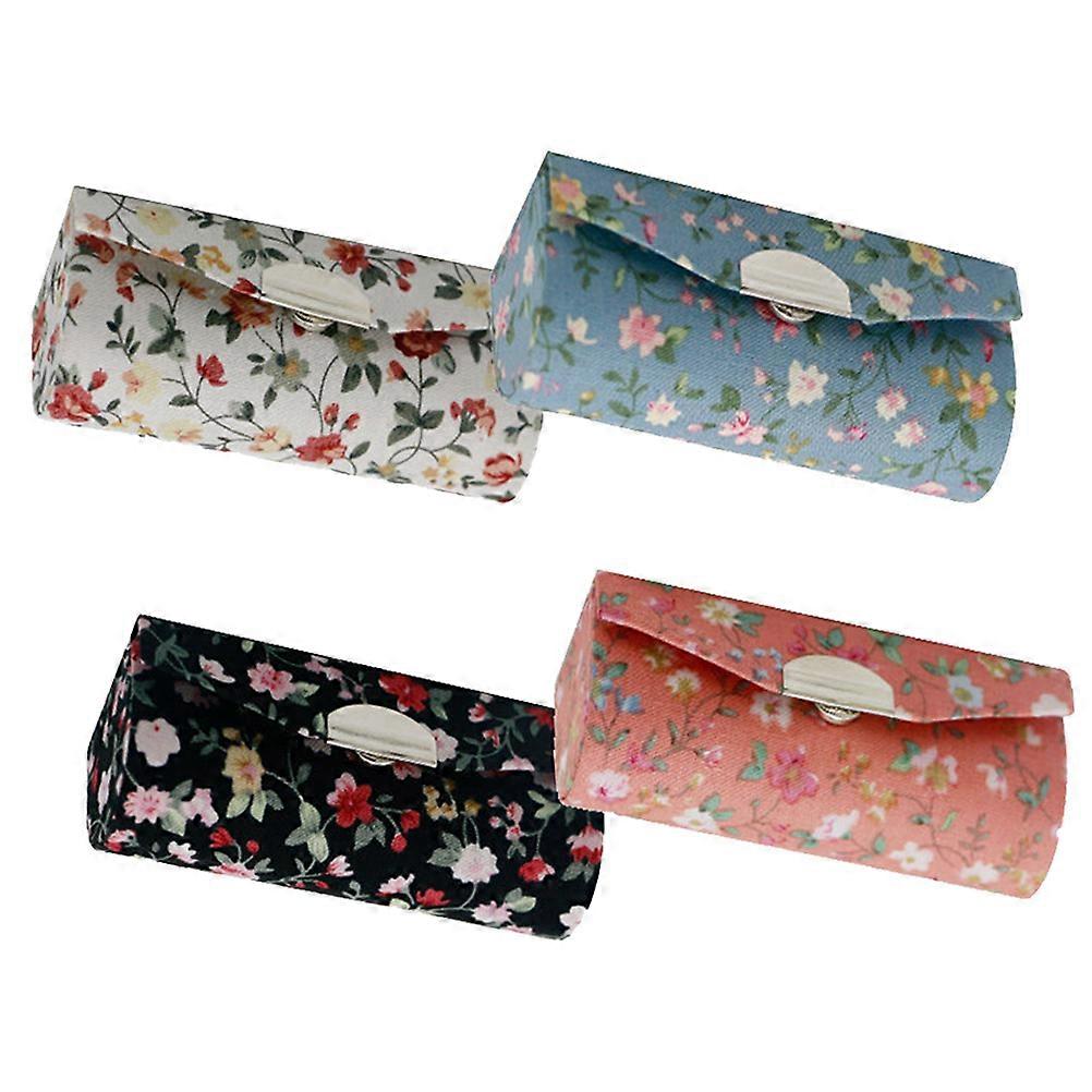 Lipstick Gift Holder Embroider Cosmetics Storage Box for 8Pcs Use