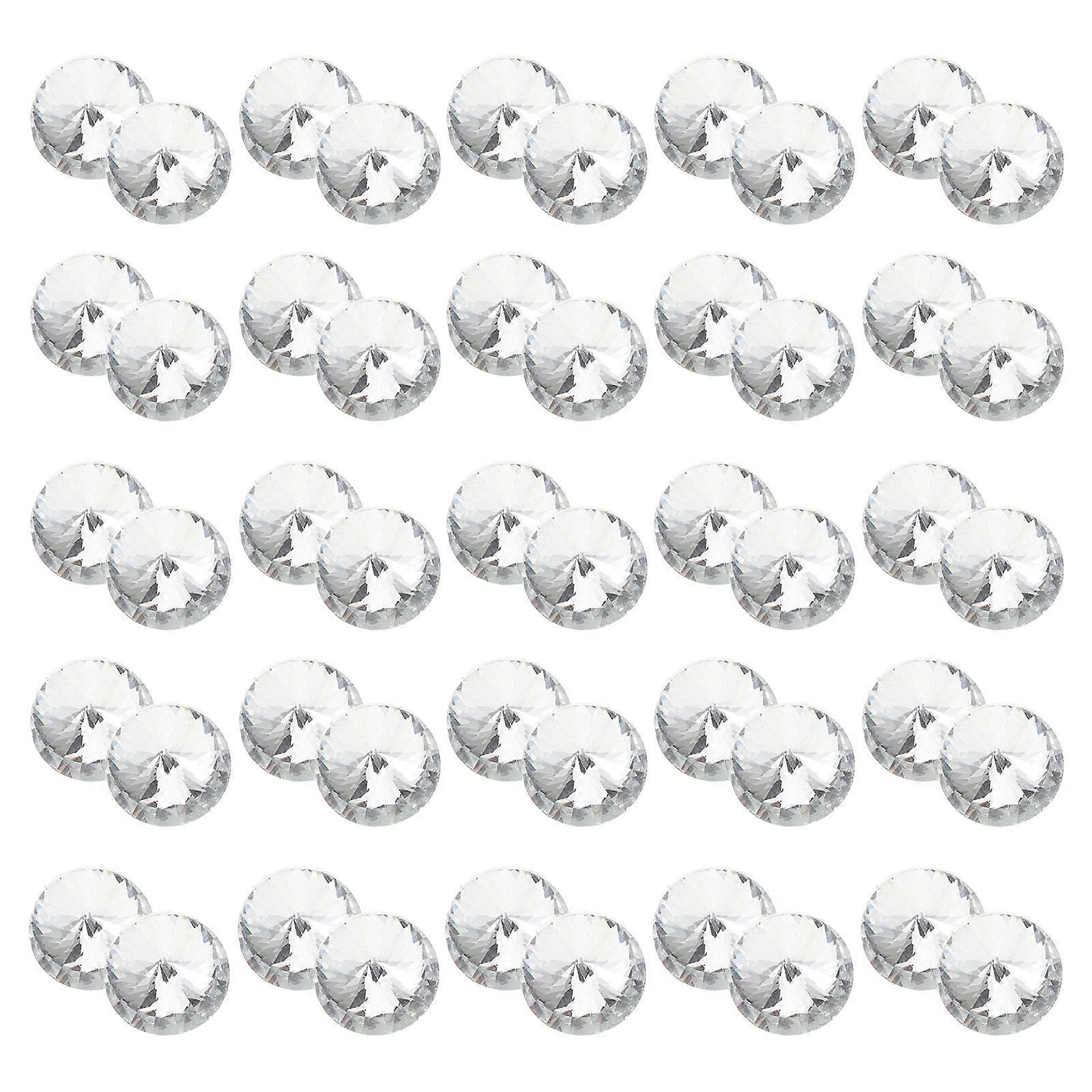 Small Acrylic Buttons For Sofa Sewing And Clothing Decoration 100 Pcs DIY Projects Transparent Design With Classic Shape