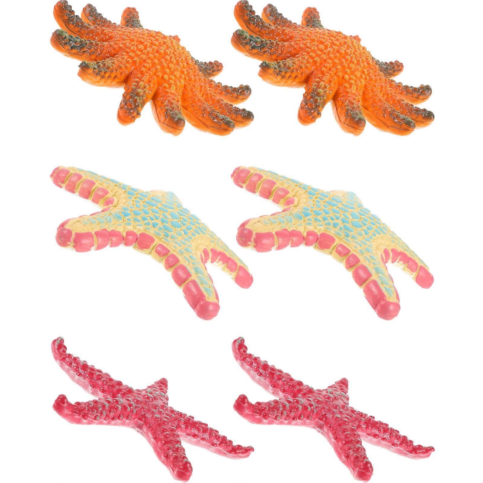 Sea Star Figurines PVC Craft for Display 12Pcs Assorted