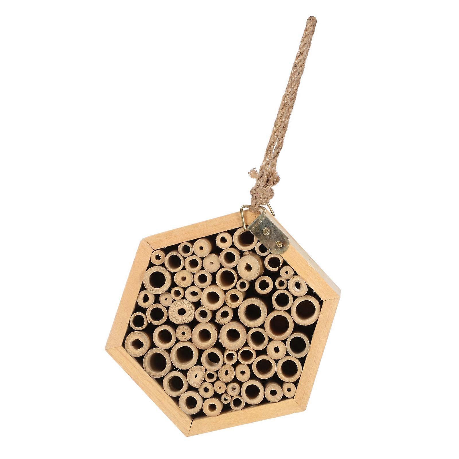 Outdoor Wooden Beehive Bee House for Garden Use 2Pcs Hanging Nest