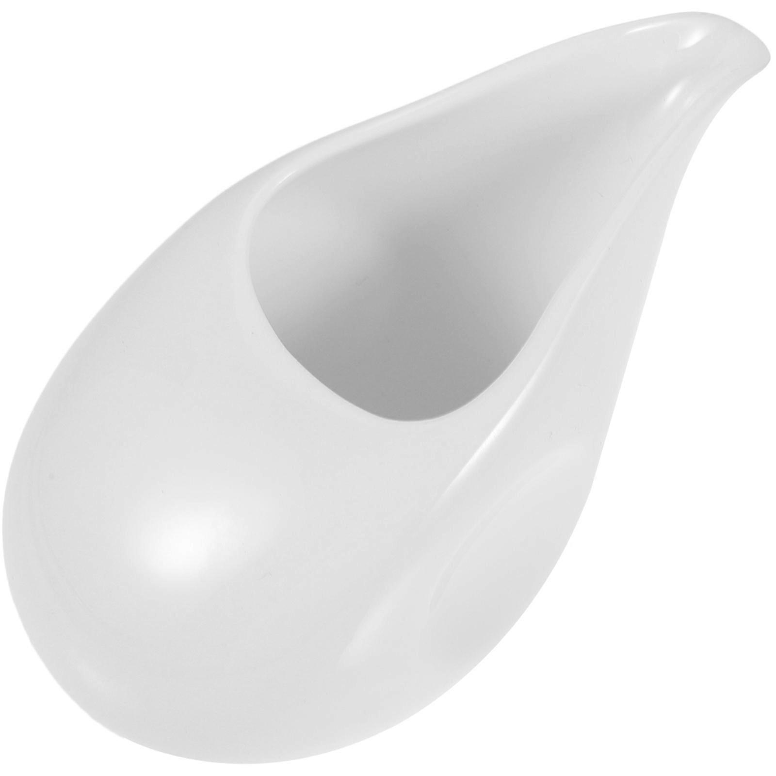 Sauce Dispenser Ceramic Pitcher for Cafe White Porcelain Storage 1Pcs