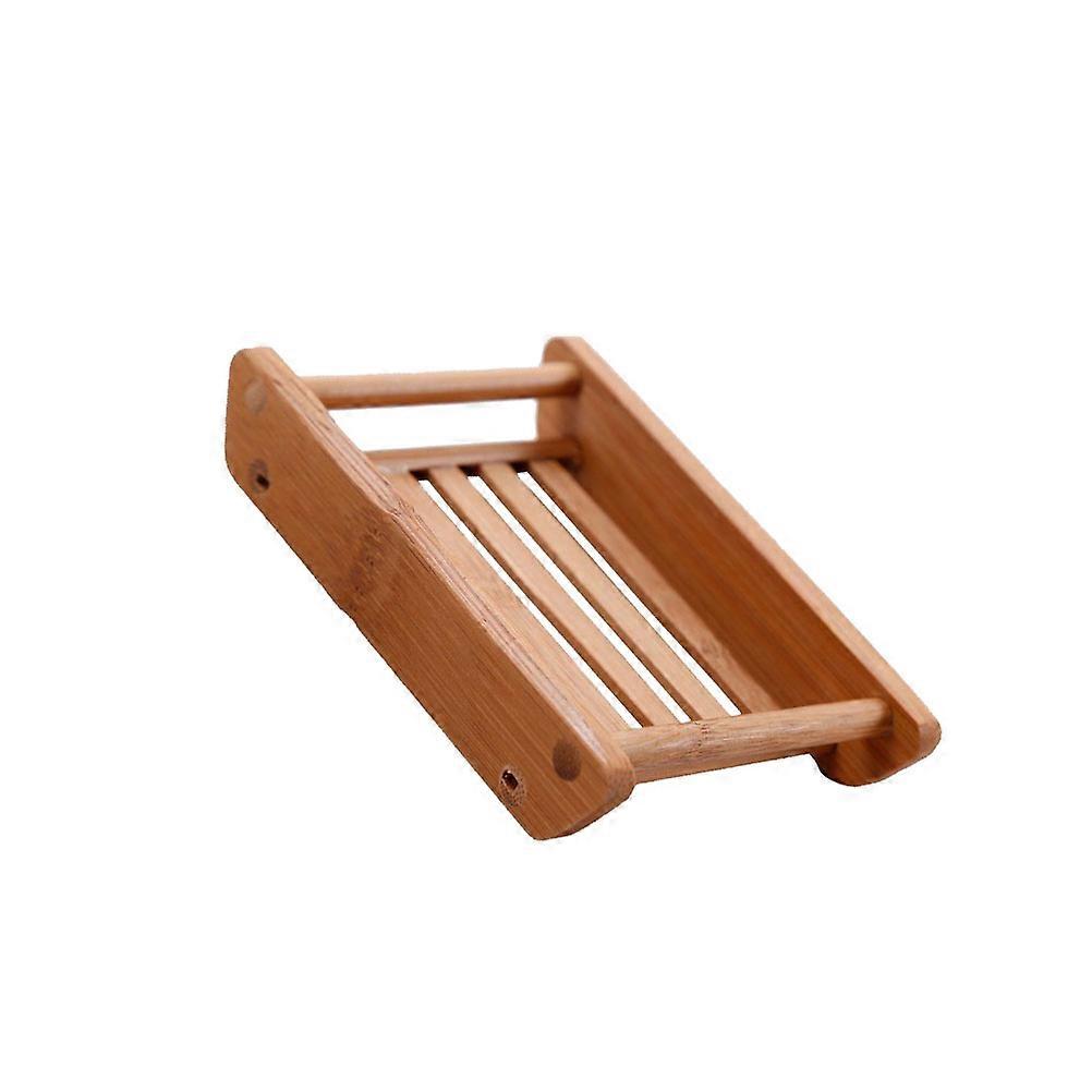 3Pcs Boat Shaped Wooden Soap Dish Set Ideal For Shower Bathroom Storage And Drying In Khaki Construction