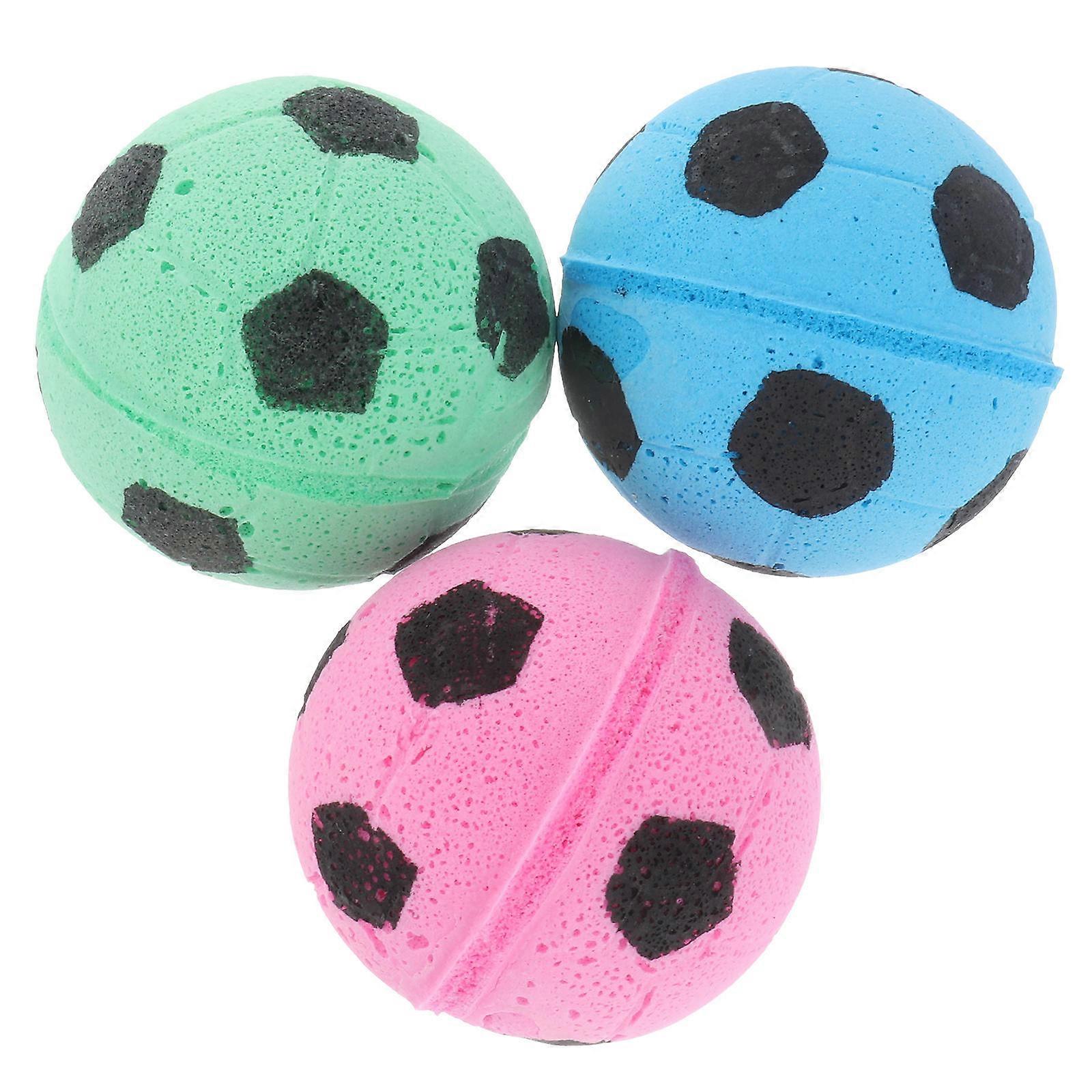 Stuffed Cat Football Toy Latex Chew Toys for Cats 9Pcs Assorted Color