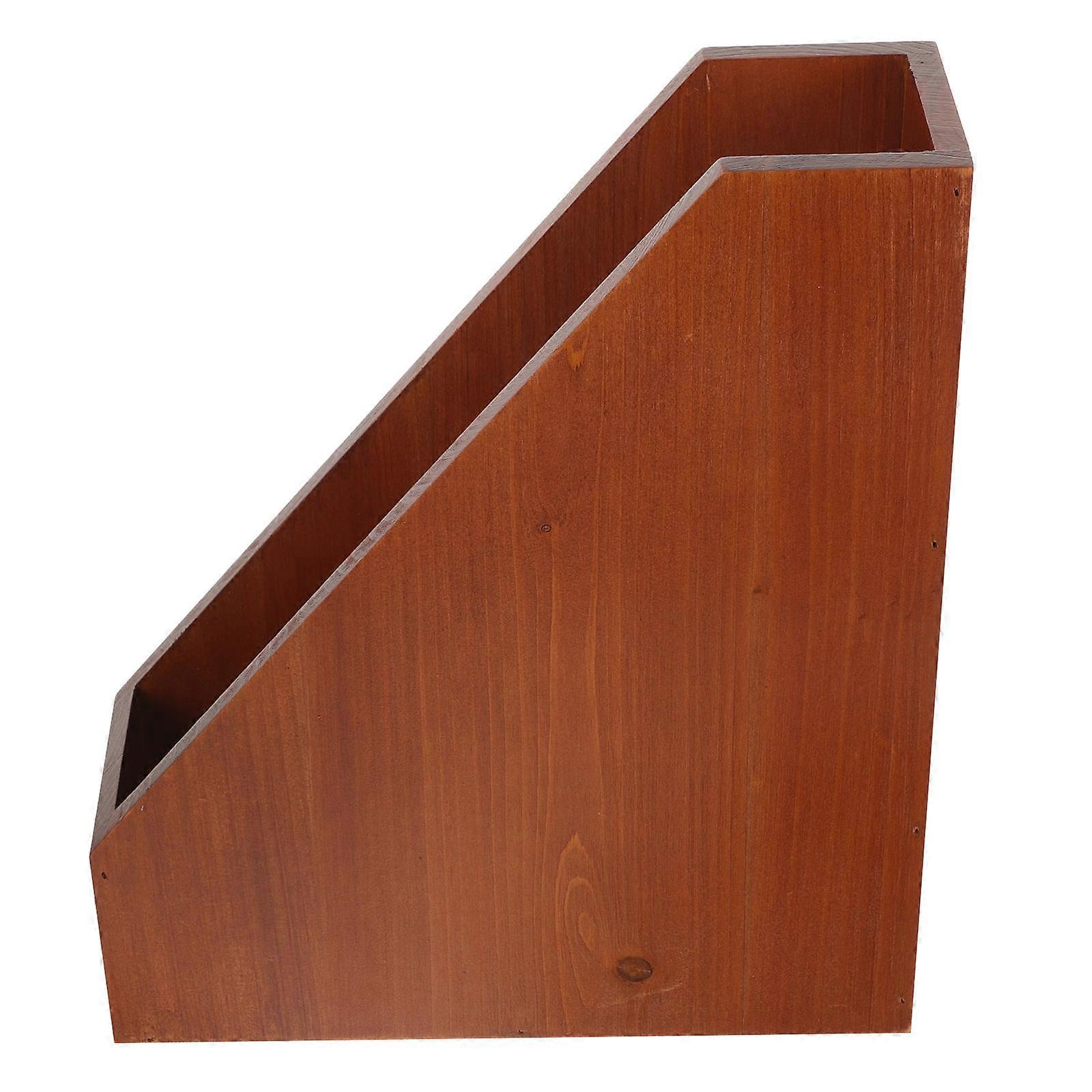 Storage Box Wood For Desk Keep Desk Organized Improve Work Efficiency 1Set