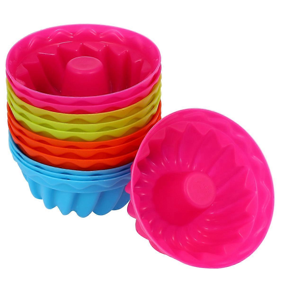 Silicone Baking Mould for Cake Baking 2Pcs Round Cake Molds Assorted Color
