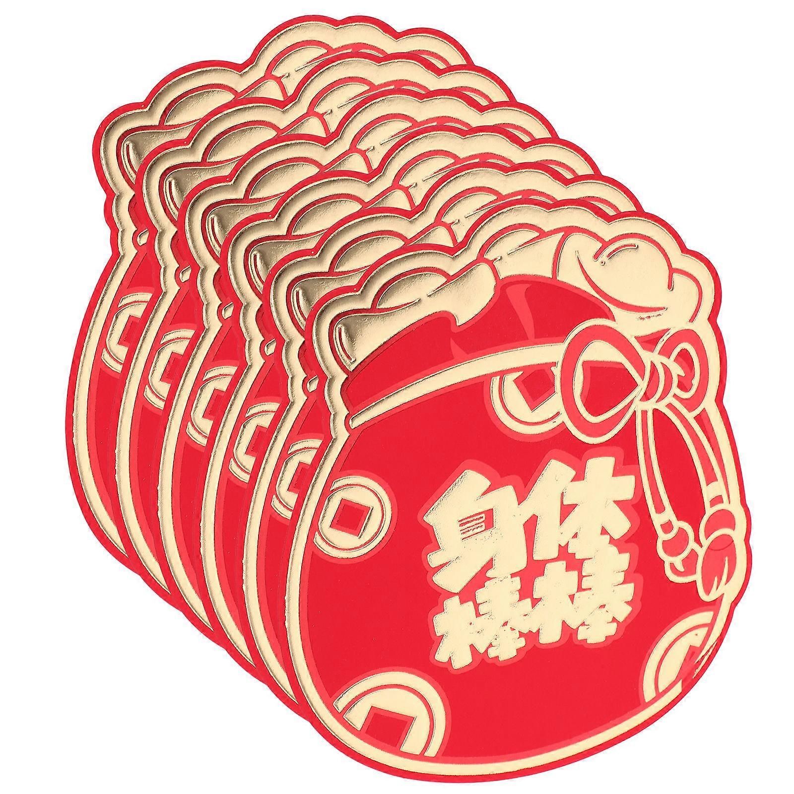 Chinese Style Red Envelopes Paper Money Packets for Storage 18Pcs