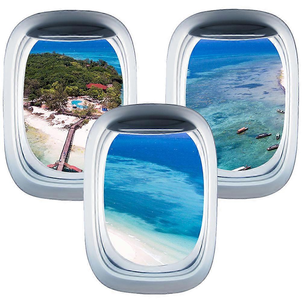 Landscape Sticker 6Set PVC Wall Decor For Homeowners Indoor Decoration Rectangular Removable