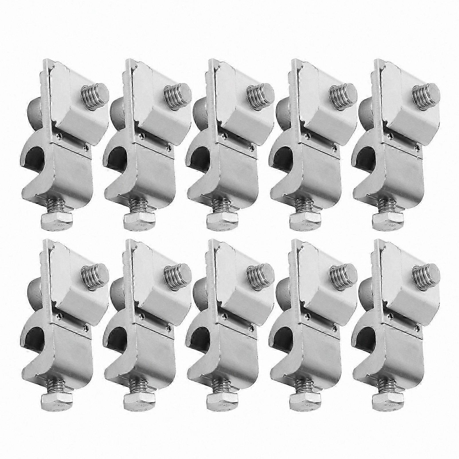 M6 Ground Clamps with PV Cable Coupling for Solar Panel Wire Connections (10 Pack)