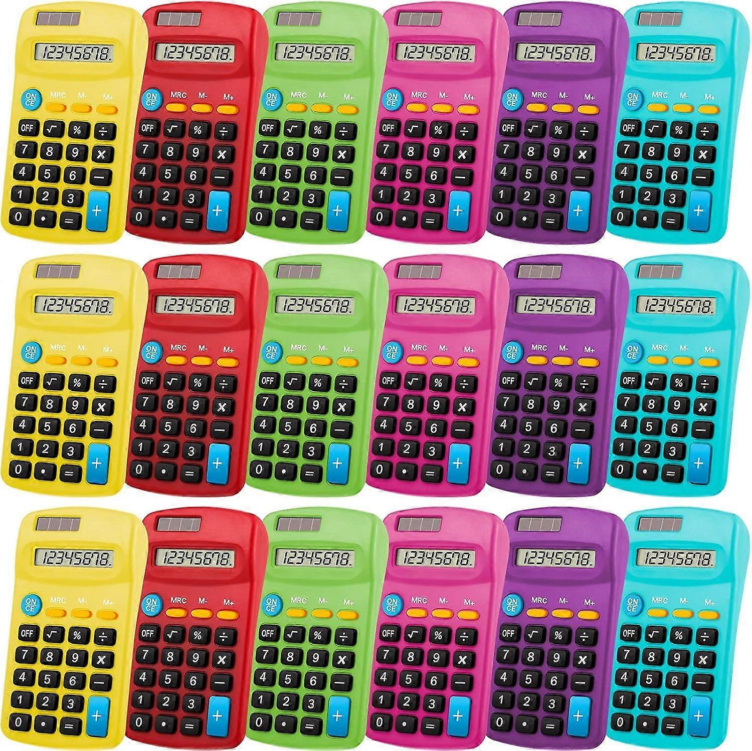 2025 Latest Model 12 Pieces Pocket Size Calculator 8 Digit Basic Solar Battery