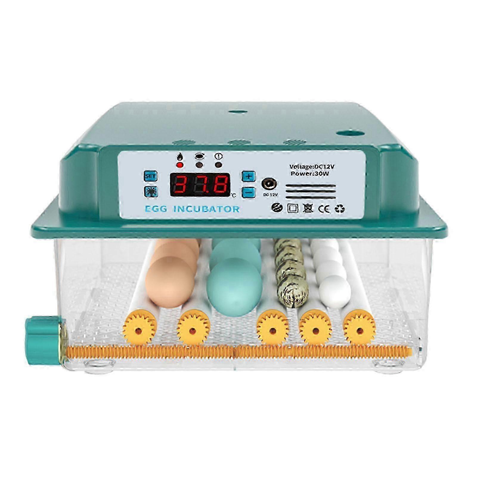 Household Small Egg Incubator Fully Automatic Hatch Turning for Duck EU Plug (16 Eggs)