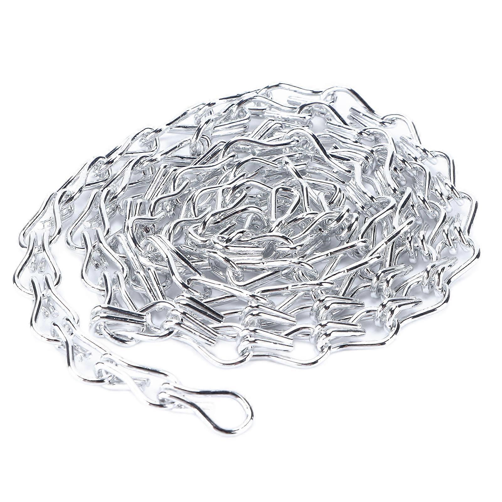 2Pcs 1M Silver Aluminium Hanging Chain Rustproof Light Fixture