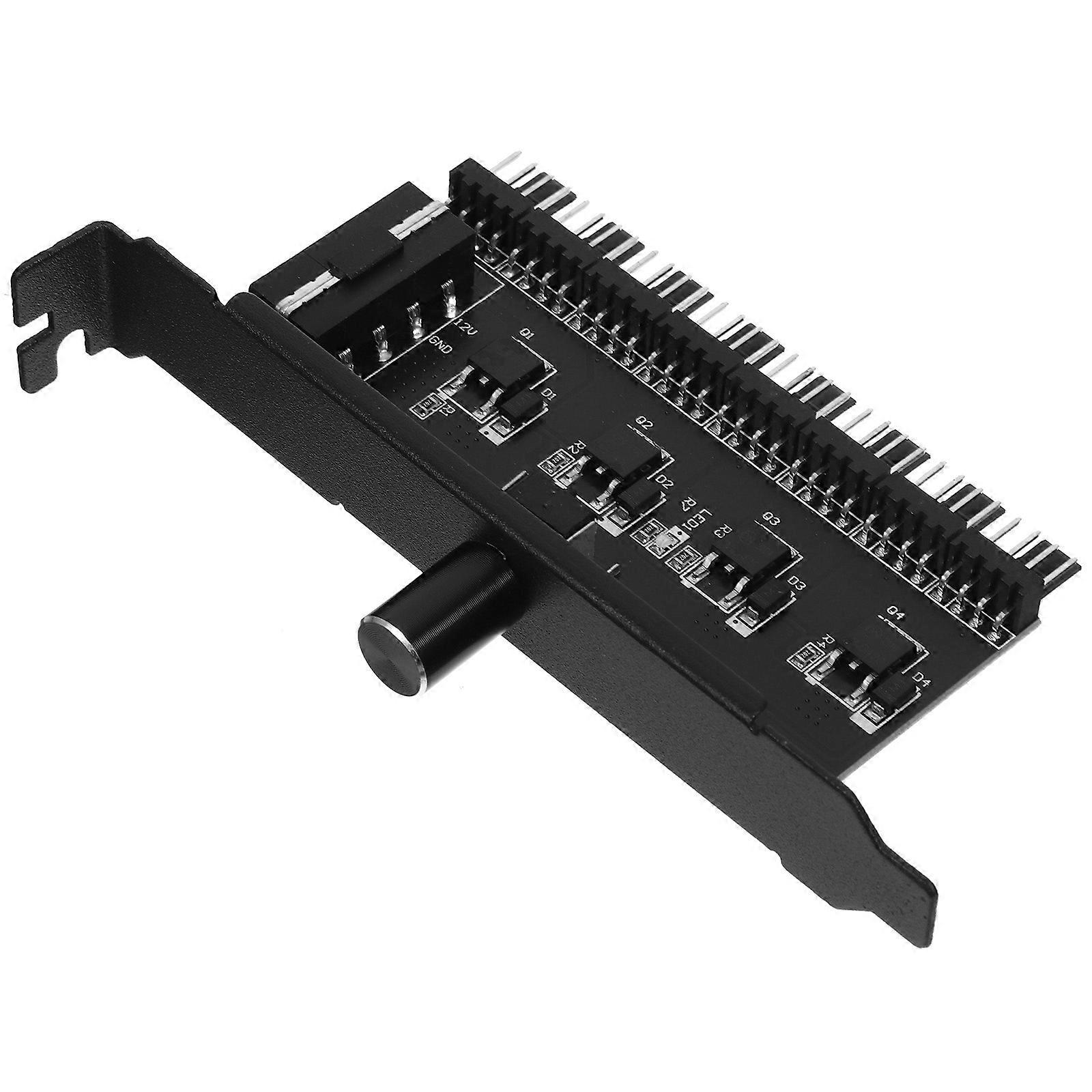 Computer Fan Controller Hub for Chassis Fan Speed Adjustment 5Pcs