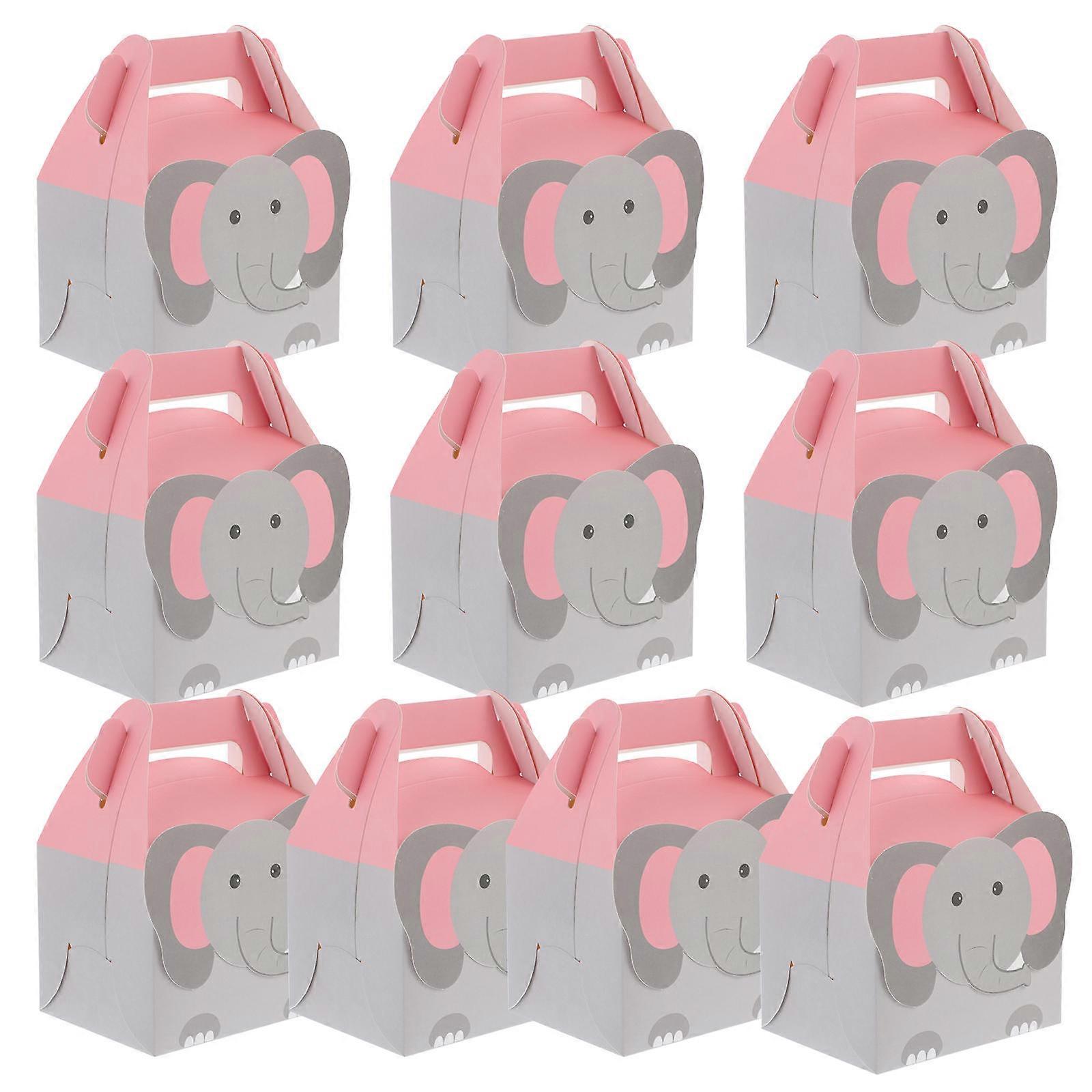 Cartoon Candy Case Animal Pattern Cookie Box for Storage Use 10Pcs Portable