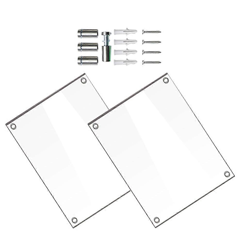 4Pcs Clear Acrylic Photo Frames Ideal For Photo Display In Bedroom Or Nursery Room Rectangle Shape Modern Design
