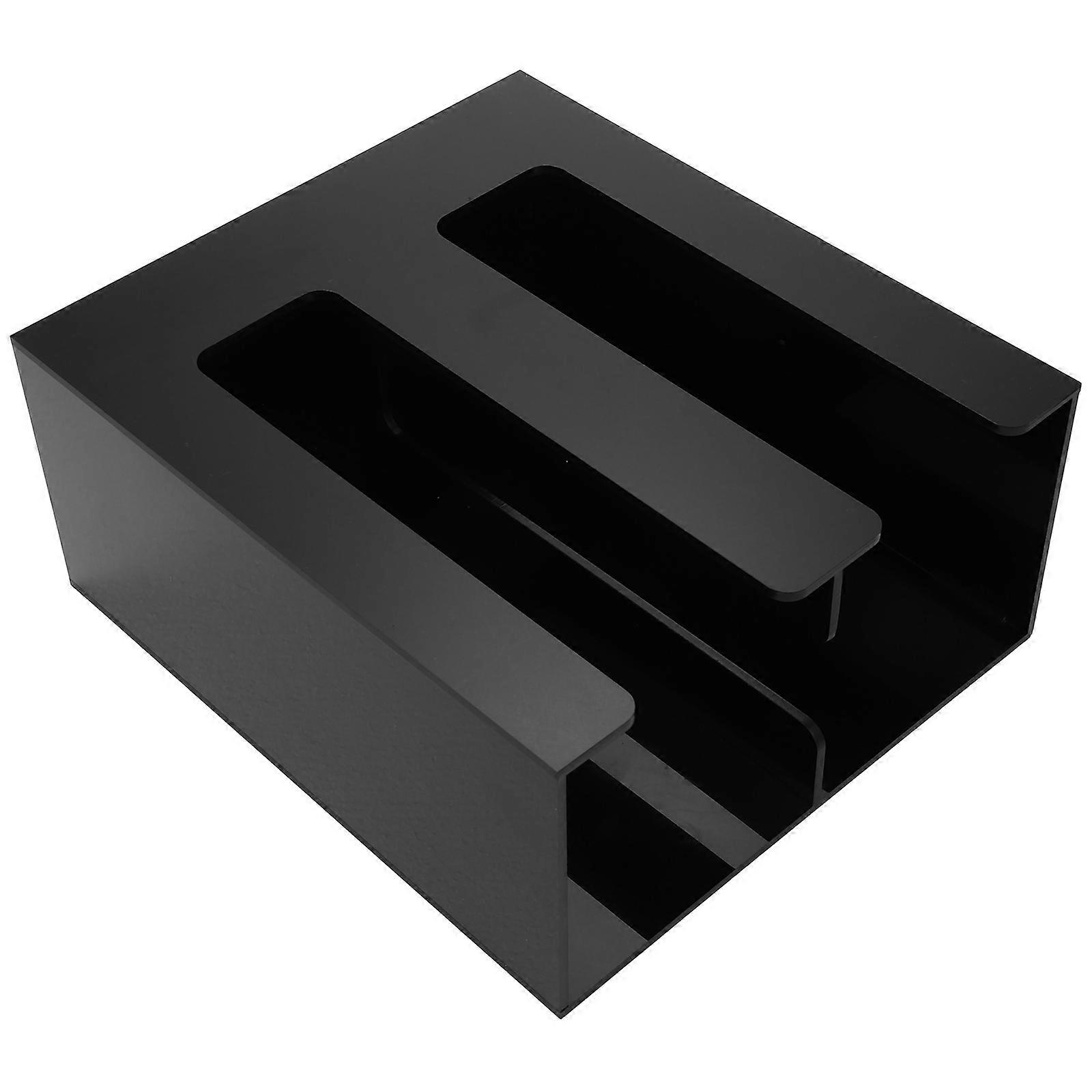 Tabletop Paper Cup Holder Black Acrylic Cup Organizer 2Pcs