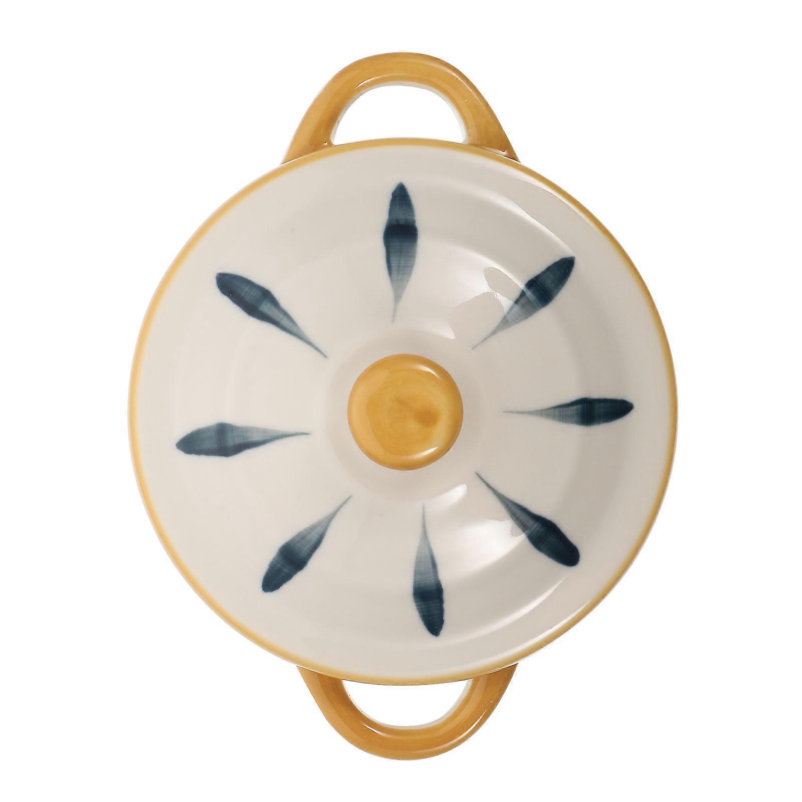 Orange Ceramic Complementary Food Bowl for Infant Feeding