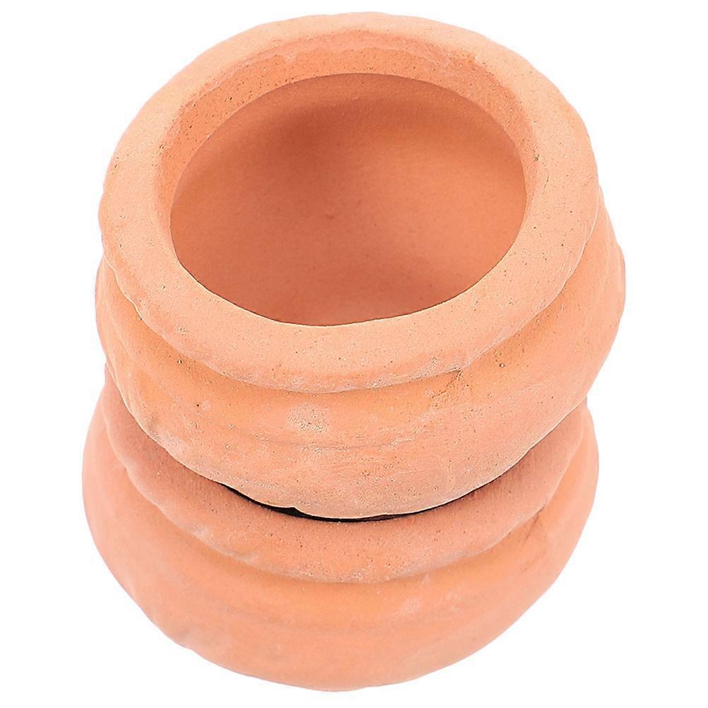 Nursery Flower Pot Ceramic Planter for Storage 4Pcs Mini Beige