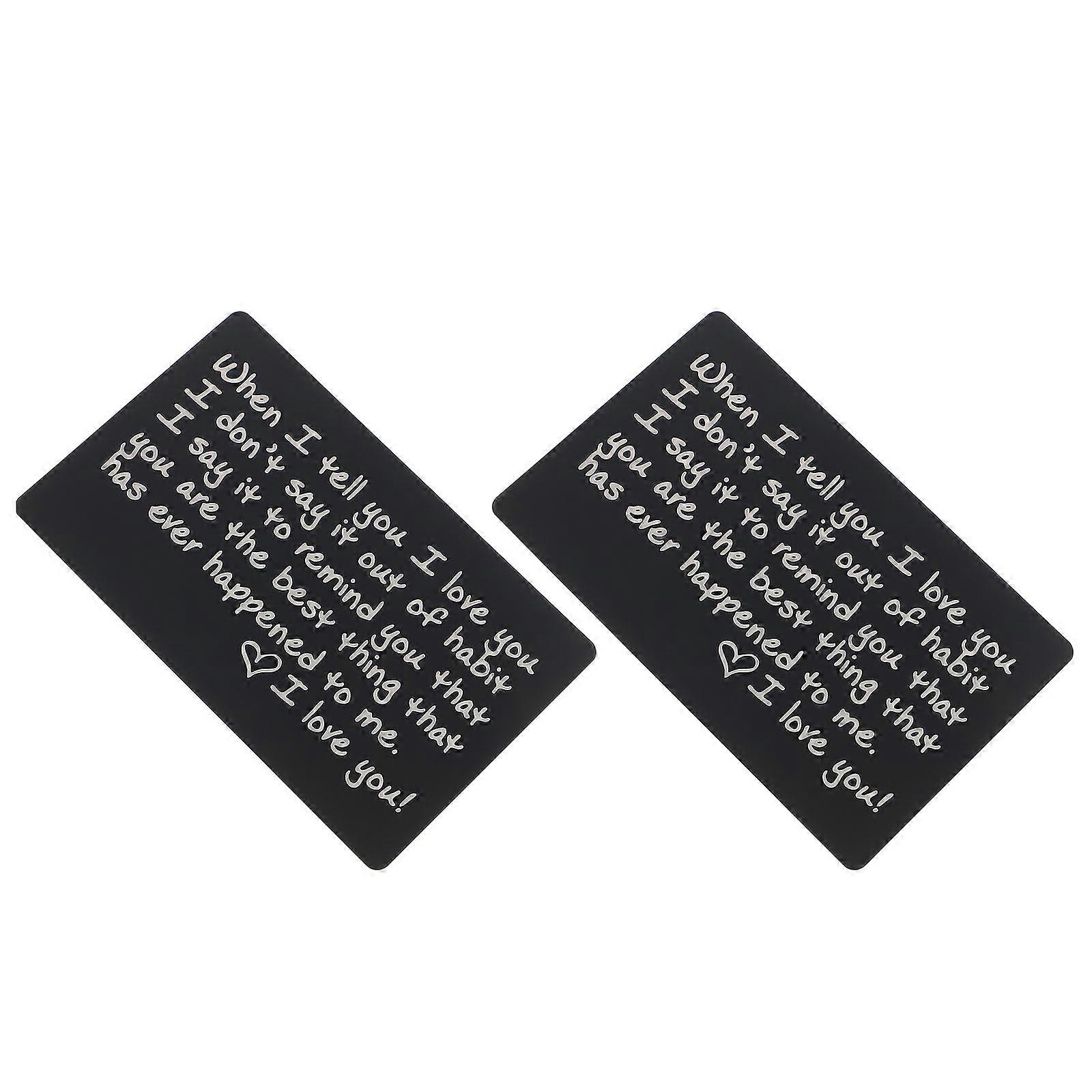 Valentine's Day Cards Decorative Wallet Inserts Aluminum 4Pcs Pack