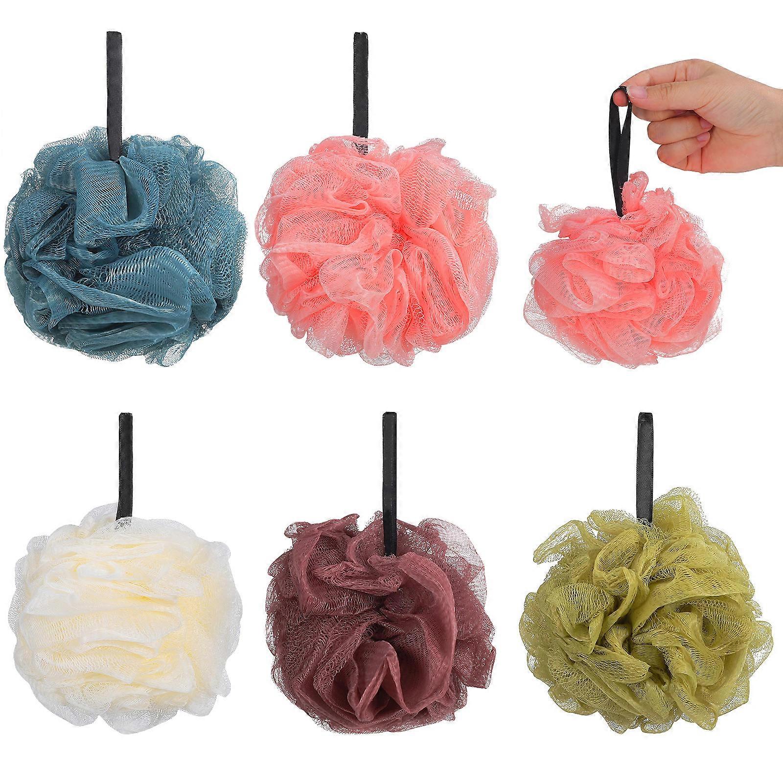 Exfoliate Exfoliating Shower Sponge Set Bath Accessories Assorted Color Solid Color Durable 5Pcs