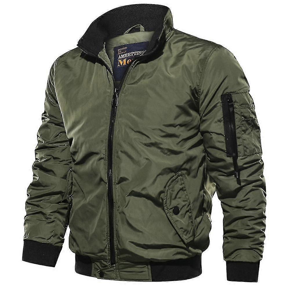 Mannen Bomber Jacket Biker Motorcycle Pilot Coat Winter Bovenkleding