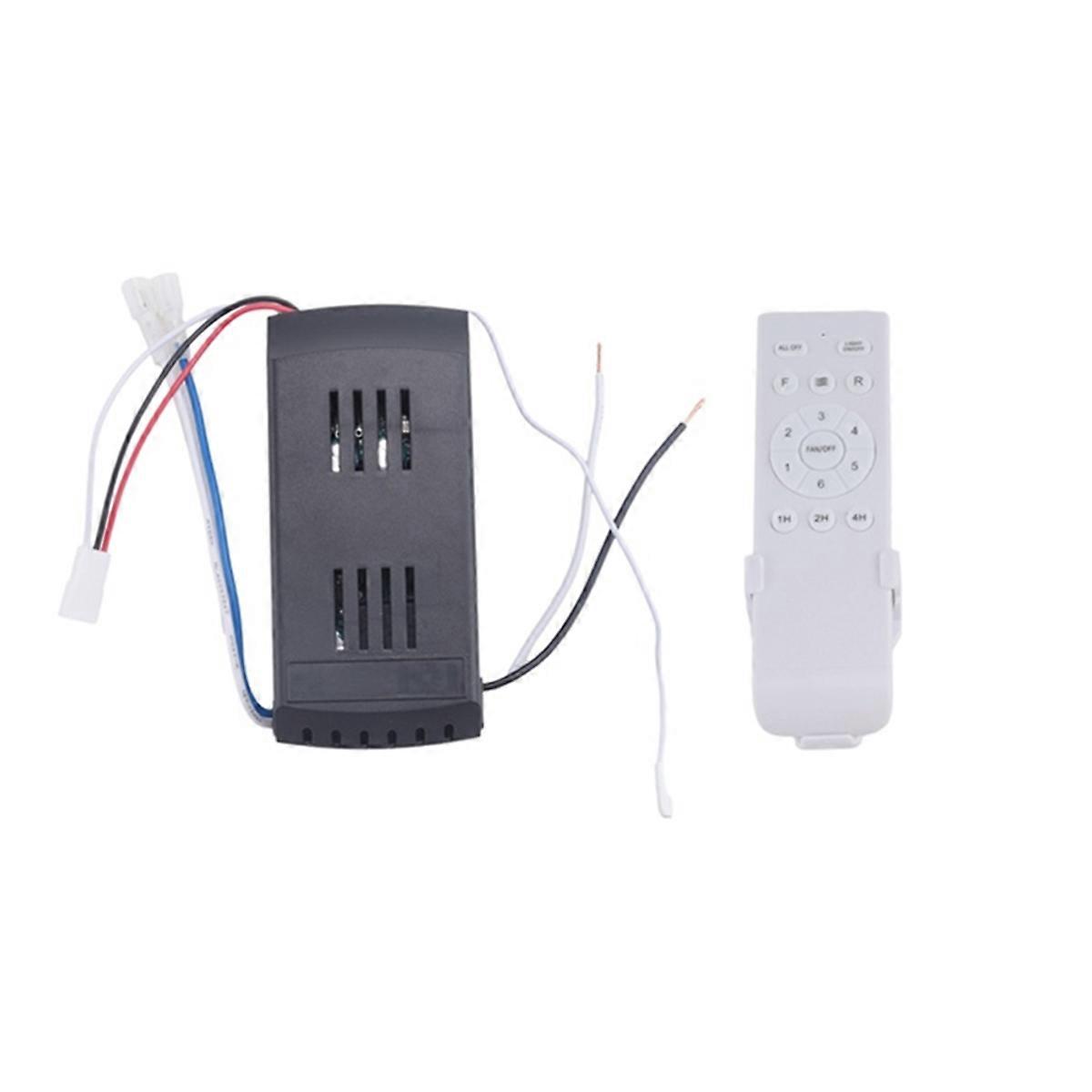 Universal Ceiling Fan Remote Control Kit 40W 6 Speed Timing Function Replacement Remote for DC Ceiling Fans & Lights A