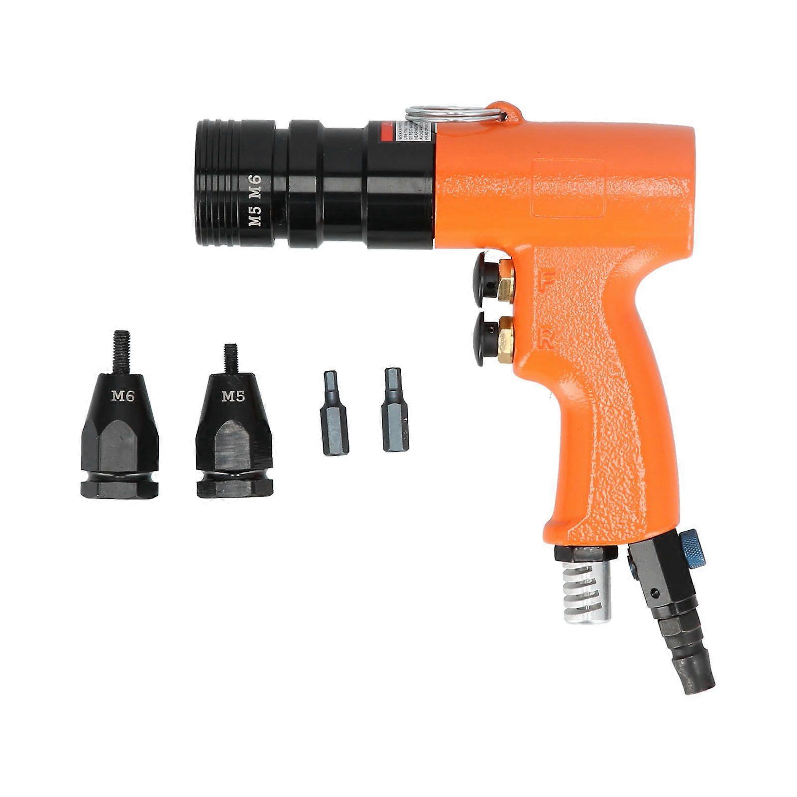 Pneumatic Rivet Nut Gun Pull Riveting Automatic Air Riveter Tool M5 M6 KV7802E JP Interface