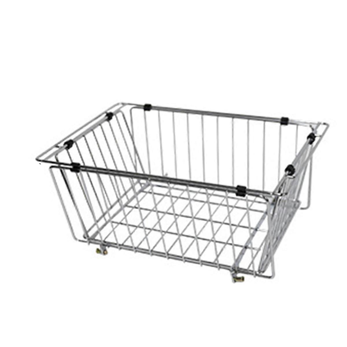 Camping Folding Basket for IGT Unit Table Storage Basket silver