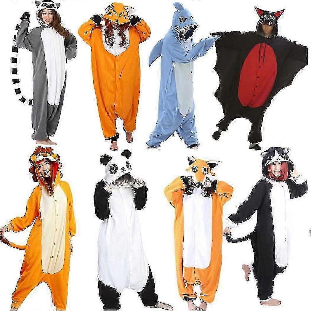 גברים נשים פיג'מה בגד גוף יוניסקס בעלי חיים קוספליי תחפושת למסיבת ליל כל הקדושים