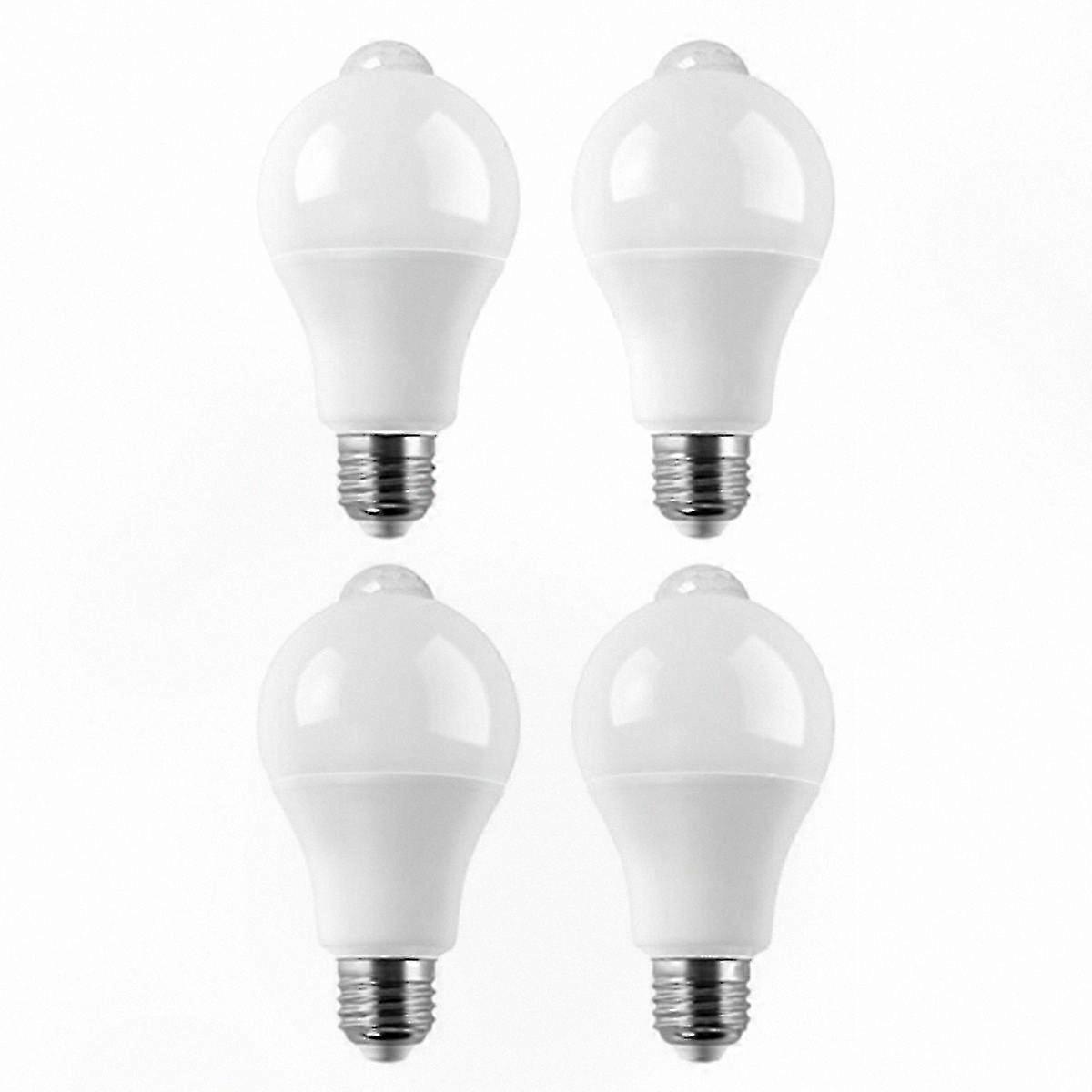 E27 LED Bulbs with Motion Sensor 9W PIR Security Lighting 4-Pack