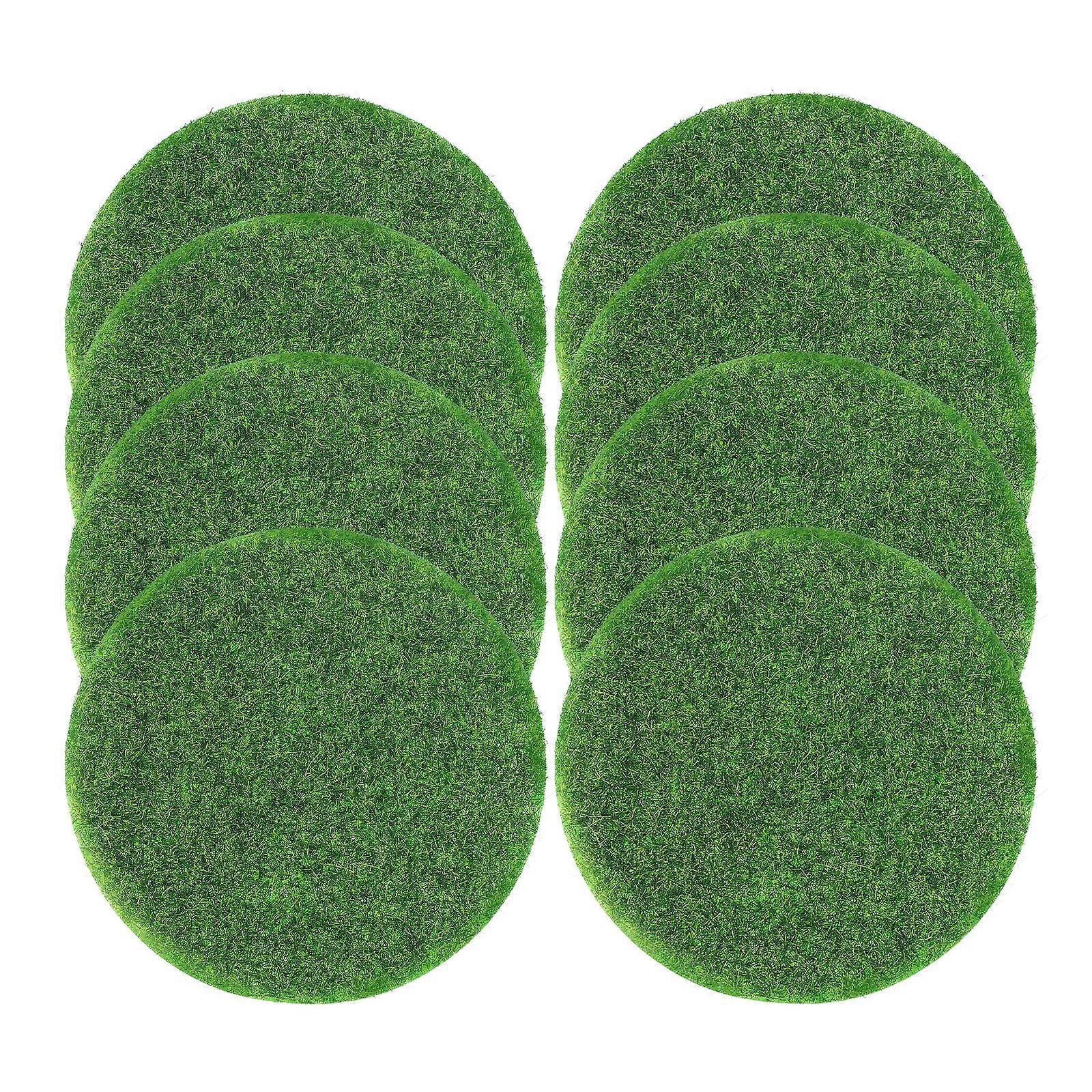 Miniature Artificial Grass Mat for Fairy Garden 40Pcs Round Craft Accessory