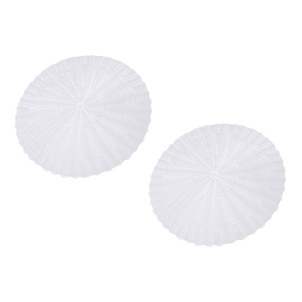 Round Steamer Pad Bamboo Steaming Mat for Steamer Use White 4Pcs