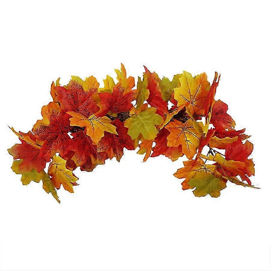 Maple Lintel for Halloween - Fall Decor with Artificial Autumn Leaves 26s