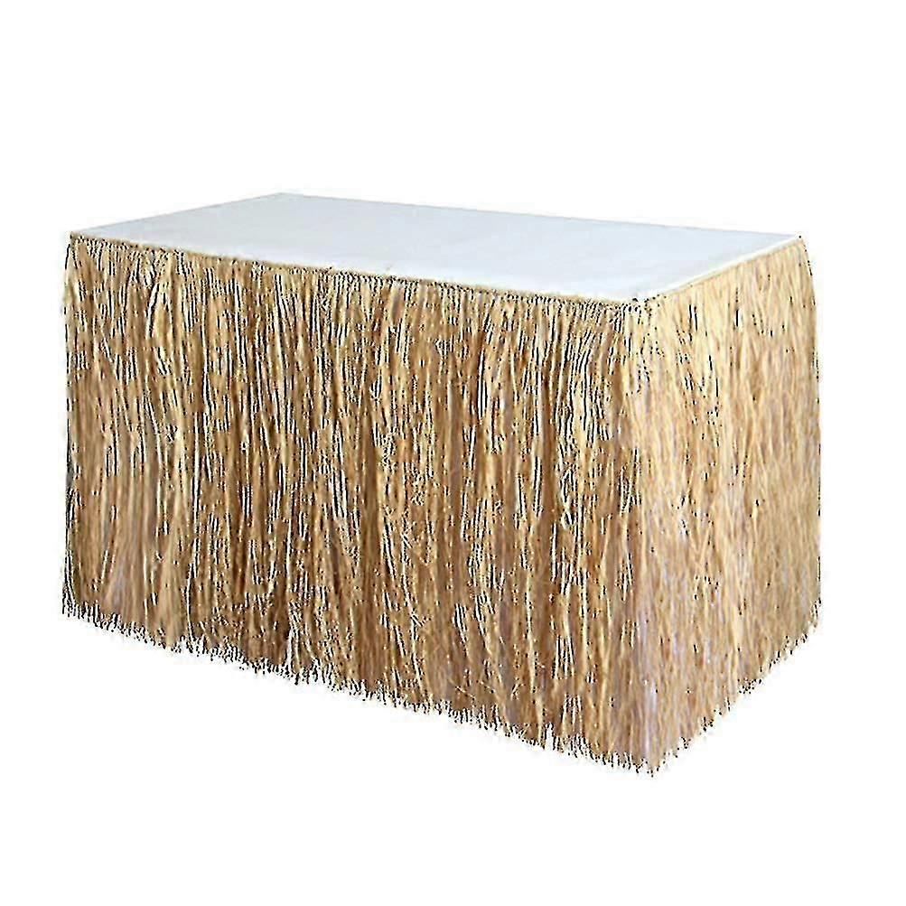 Grass skirt table decorations for tropical theme party