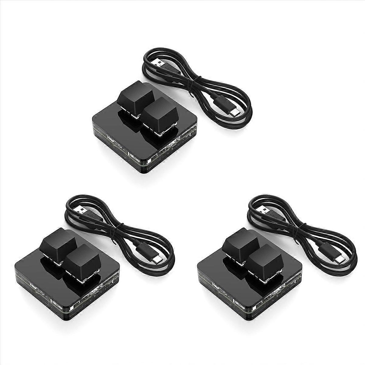 Custom Mini Keyboard 2 Key RGB Macro OSU Keypad Programmable Mechanical Keyboard for Gaming Working