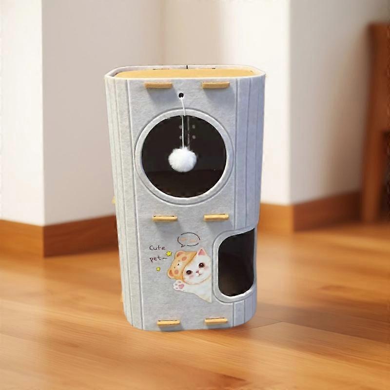 Multi-Layer  Climbing Frame Hole-In-One Inteated  Tree Double Layer Scratching Board Enclosed Universal  House for...