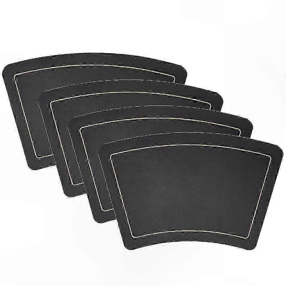 4-Pack Round Table Placemats, Waterproof PU Leather Mats, Stain-Resistant Dining Table Mats for Everyday Use