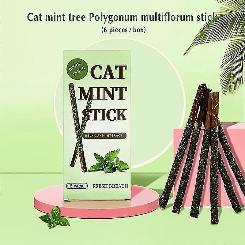 6pcs Cat Chew Toys 100% Natural Silvervine Catnip Toys Sticks Kittens Teeth Cleaning Safe Cat