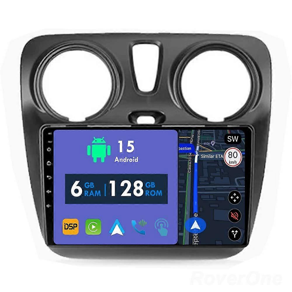 Car Radio 6G+128G CarPlay GPS Navigation Head Unit for Renault Dokker 2012 - 2020 Android Auto Bluetooth Stereo Touch Screen