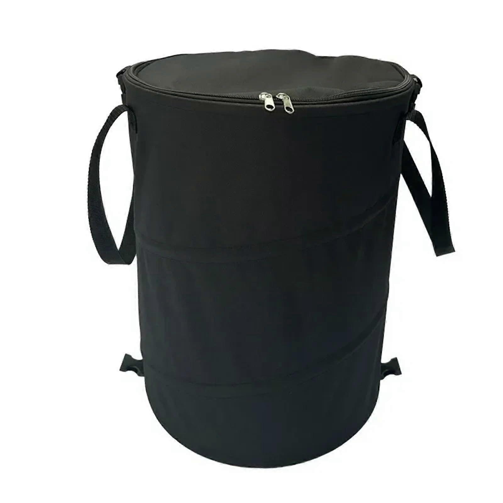 Outdoor Portable Foldable Trash Can  Camping Garbage Bin, Collapsible Trash Bin For Home, Garden Yard Storage, Black