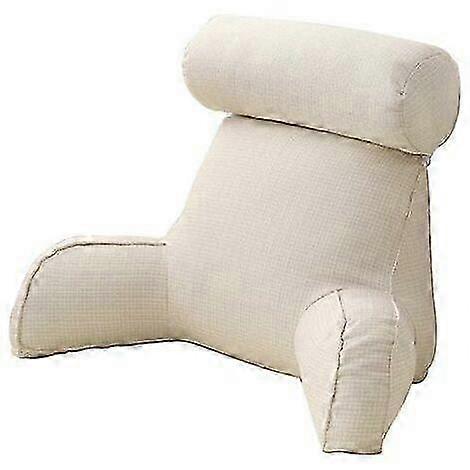 Large Plush Bed Backrest for Reading, Pillow with Detachable Armrest for Home,C