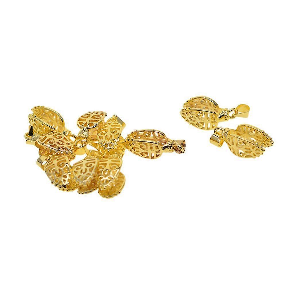 10pcs真鍮フィリグリーペンダント