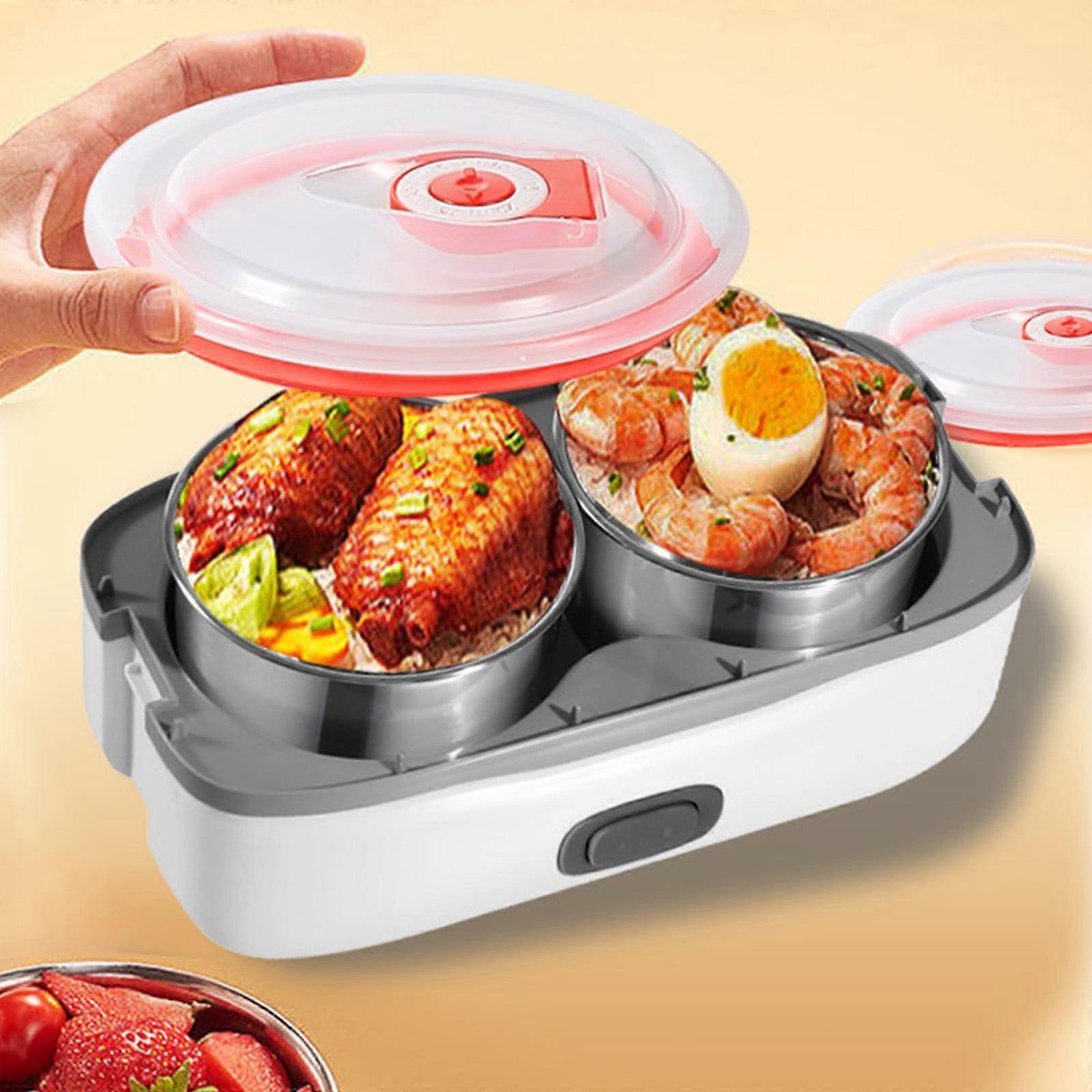 maxiaoxia Electric Lunch Box, 2L, 110V, Portable with Handle, Heating, Reusable Bento for Home, School, Office, Travel, compatible with standard