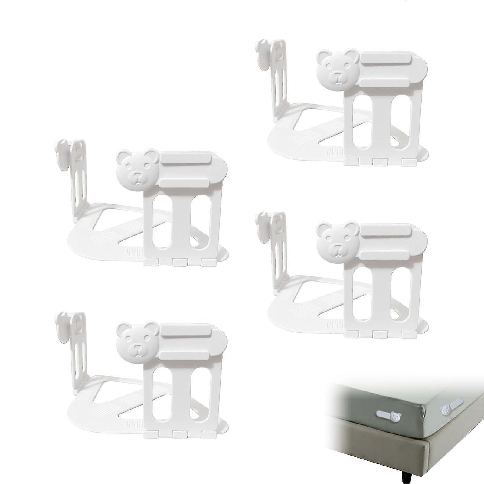 Bed Sheet Clips 4 Pack Foldable,  Fitted Sheet Holders, Strong Grip, Compatible With Elastic Fitted Sheets