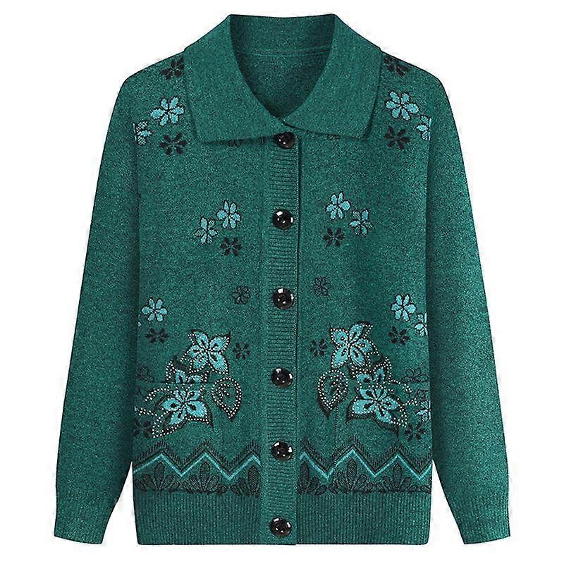 Odzież damska dla seniorów Plus aksamitny sweter z dzianiny jesienno-zimowej dla kobiet, gruby sweter