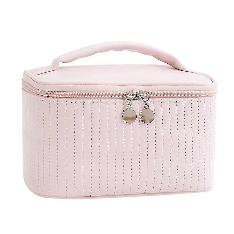Portable waterproof makeup bag pink