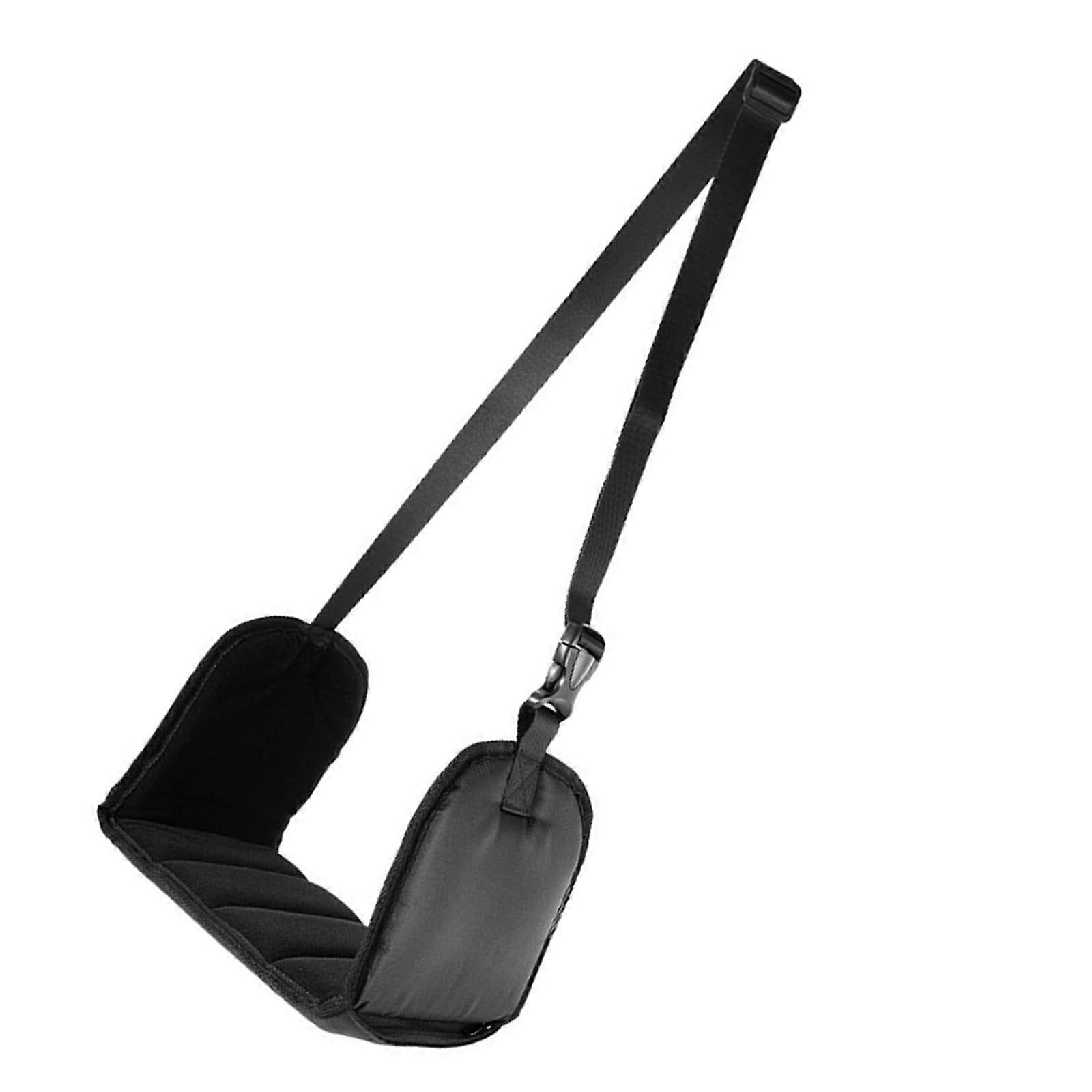 Ergonomic Foot Rest with Adjustable Strap Portable Travel Foot Hammock Detachable Memory Foam for Office and Home Use