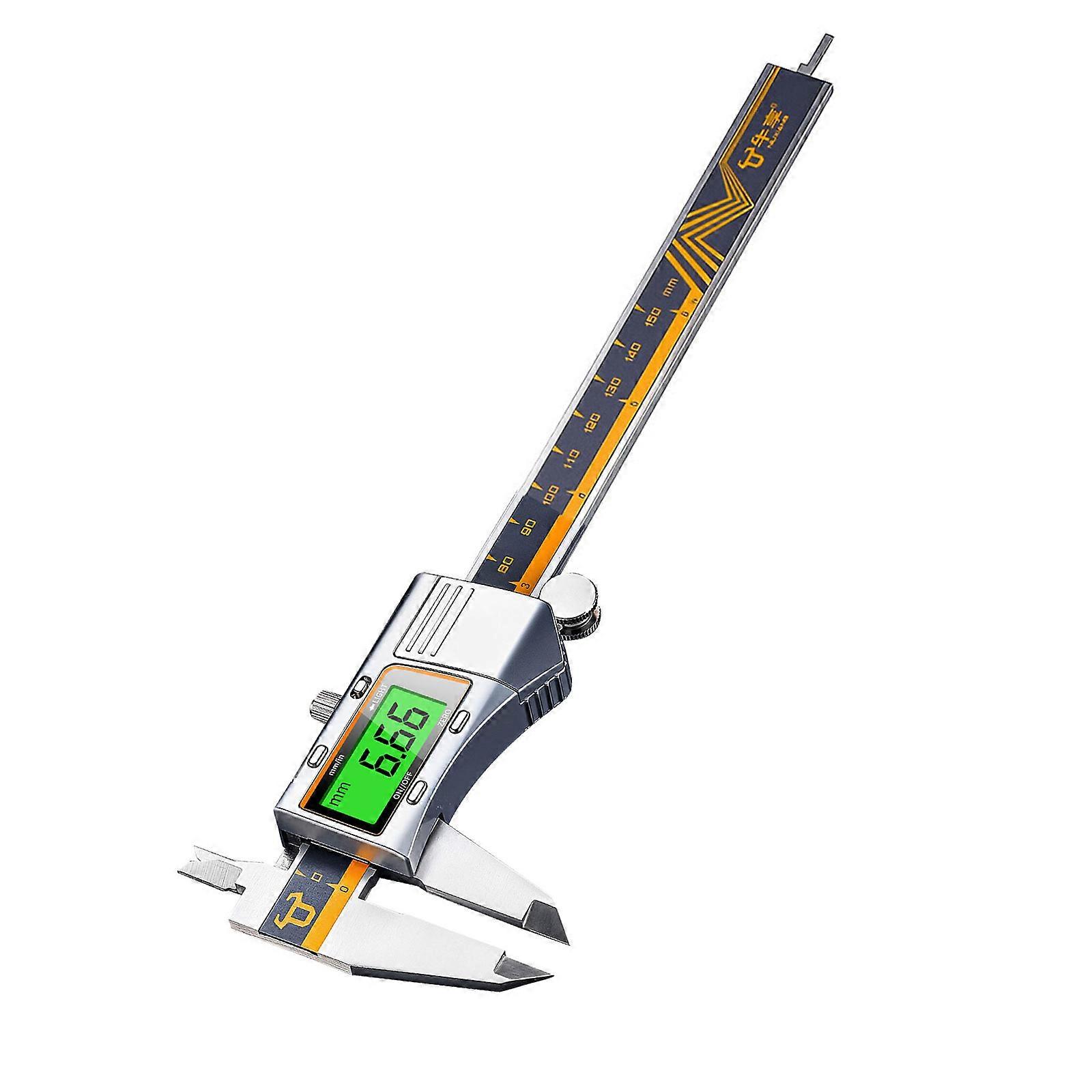 Digital Caliper Measuring Tool, Metal Vernier Caliper Digital Micrometers with Large LCD Screen for Household Multicolor