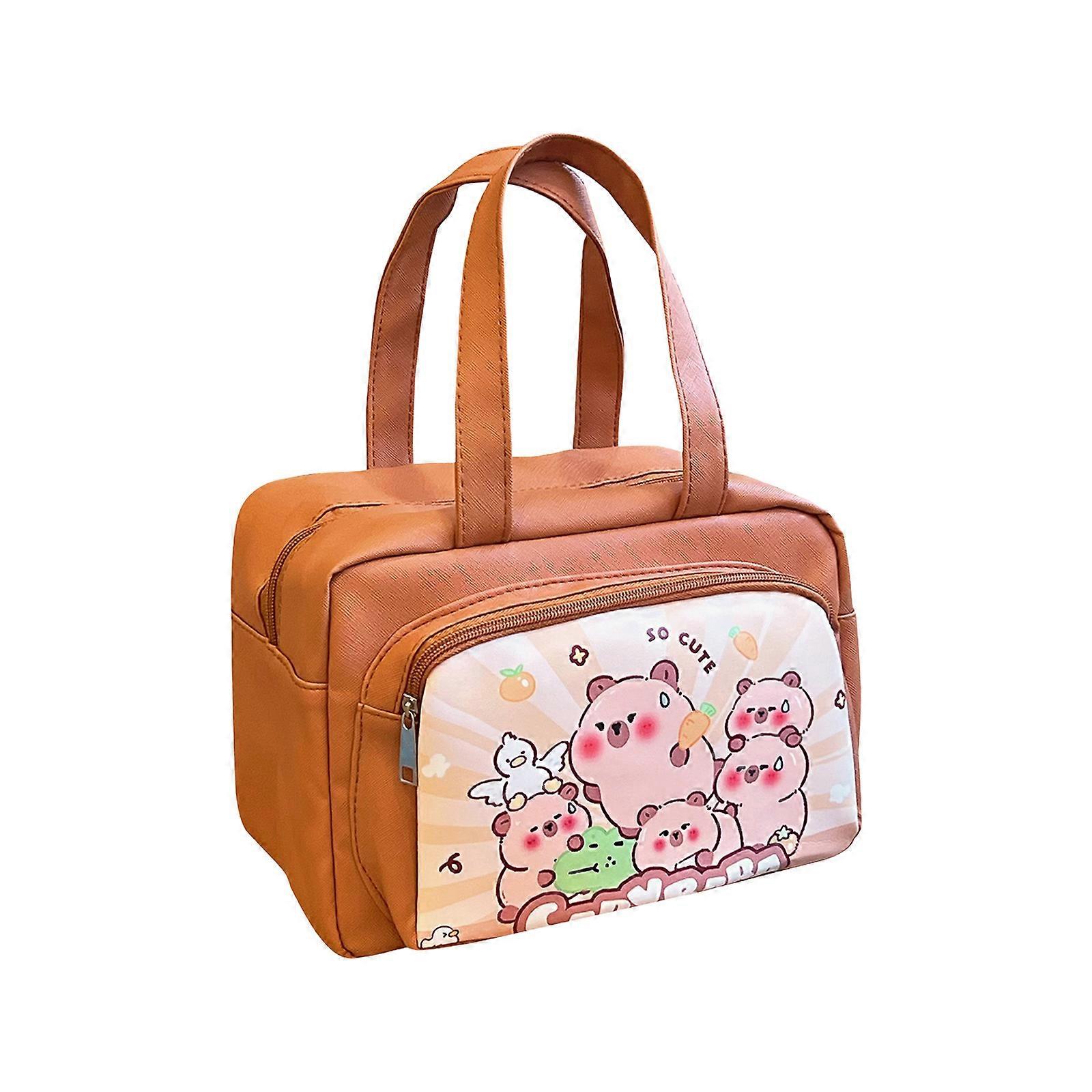 Impermeable Insulated Meal Bag With Reinforced Pulls Fun Plan Suitable For Picnics School Use Multicolor