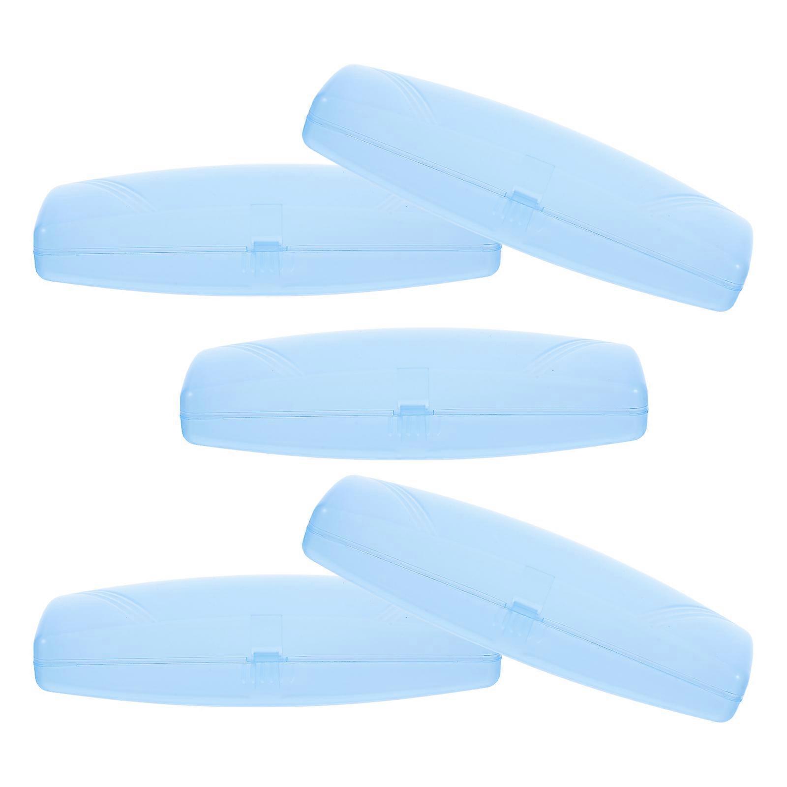 Blue Eyeglasses Case for Storage Use Featuring 5Pcs Plastic Glasses Box