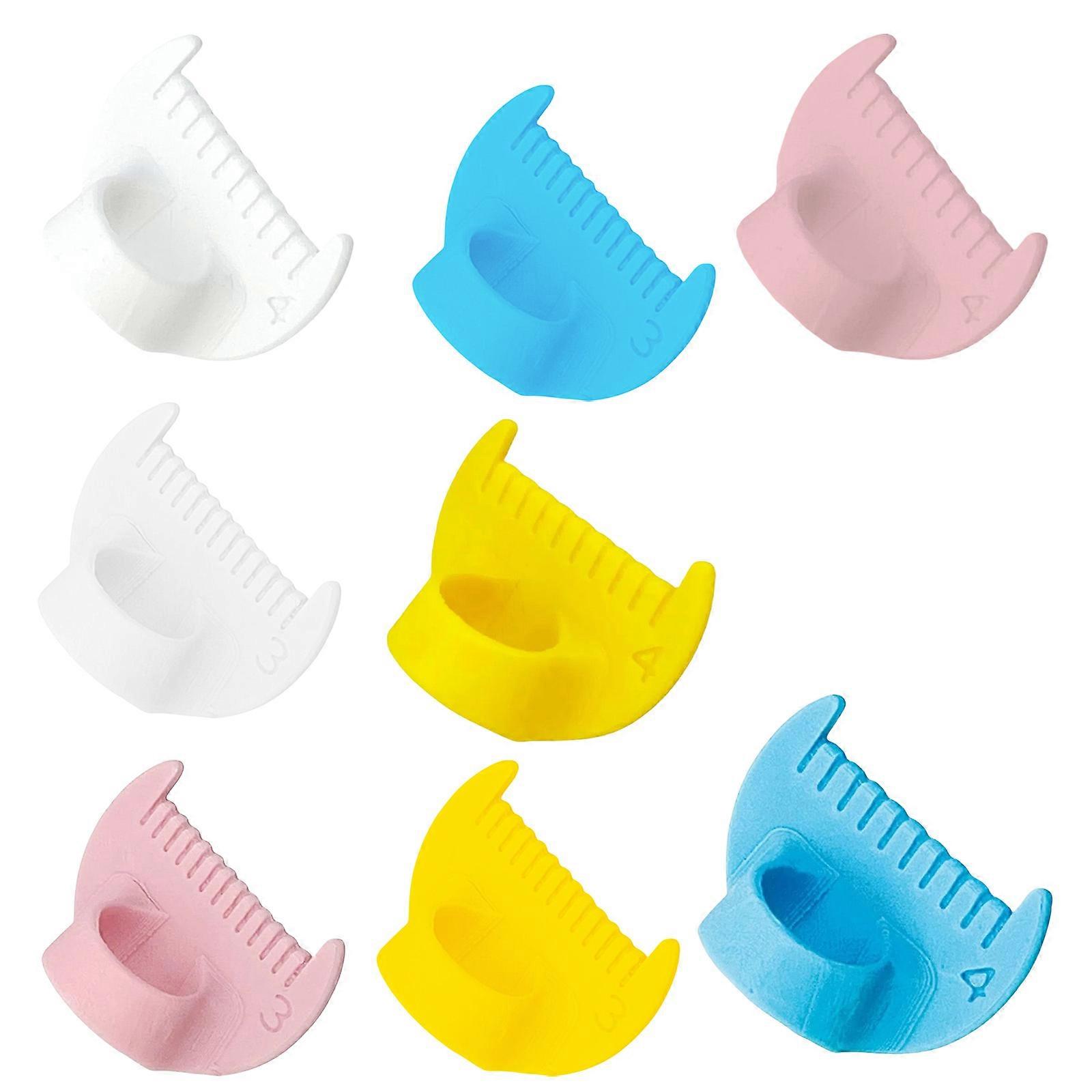 Ergonomic Thumb Guide Ruler Edges Stitching Lock and Sewing Gauge, 3/4mm Sewing Template For Stitching Control Multicolor